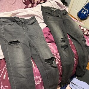 American Eagle Outfitters Distressed Gray Jeans